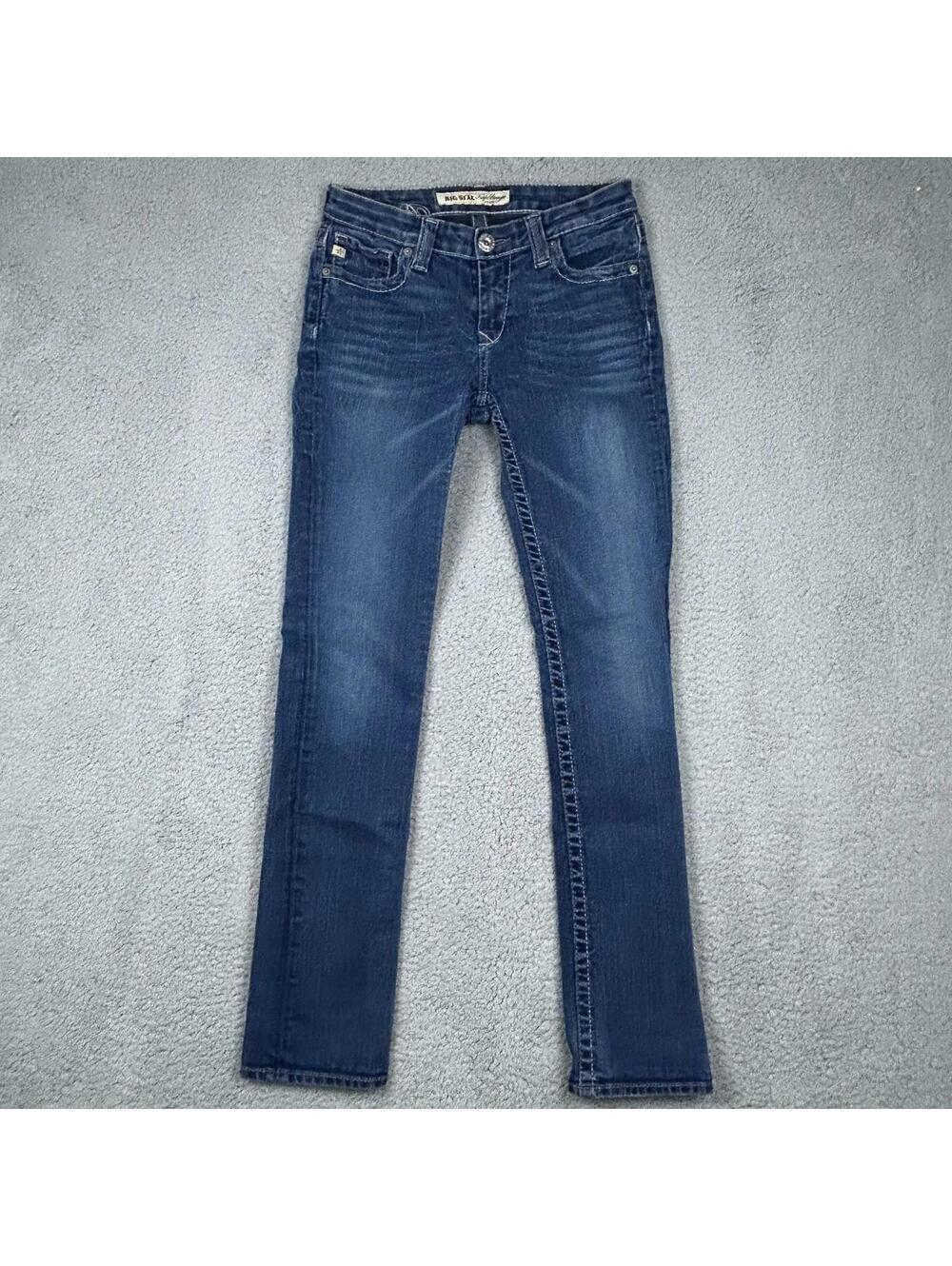 Big Star Womens Kayla Straight Jeans Size 25 R Legendary Blue 5-Pockets Denim - Picture 3 of 15